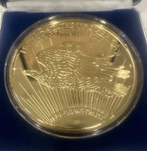 1994 Liberty NICE Gold Layer 8 Troy Oz. .999 Silver Coin Washington Mint In Box!