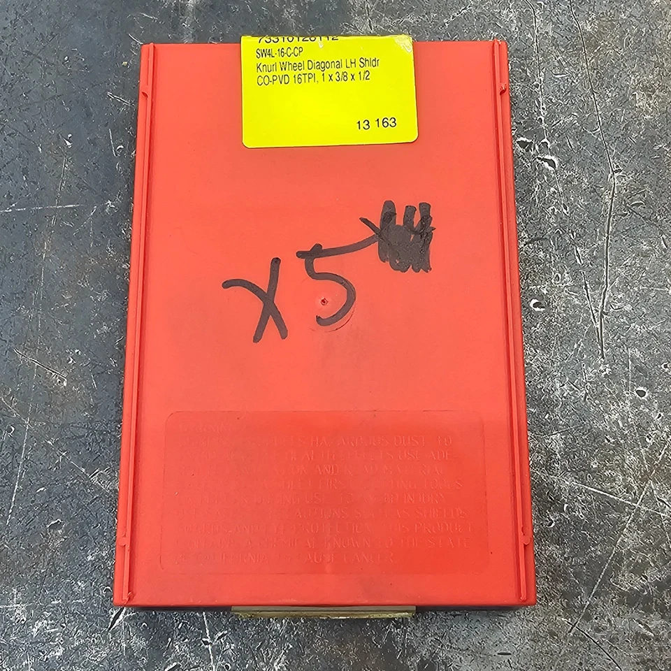 Qty 5 Dorian SW4L-16-C-CP 1x3/8x1/2" 16 TPI CO-PVD Knurl Wheel Diagonal LH Shldr - Image 2 of 2