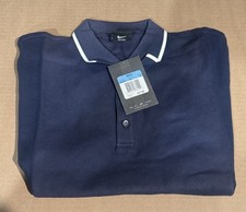 Nike Polo Shirt Boys Medium Blue Collared Golf Short Sleeve Swoosh - New
