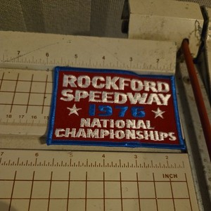 Rockford Speedway 1976 Short Track National Championship Patch * Dave Watson *