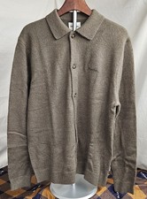 Men's Rhythm Mohair Button Up Knit Sweater Size XL Olive