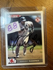 Manny Ramirez 2004 Topps Total autographed SIGNED vintage! Boston Red Sox