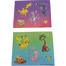 Pokemon 30th Anniversary Celebration Tech Sticker Sheet Set of 2 - Stickers Only