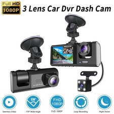HD 1080P Dashcam Auto Vorne Hinten und Innen Autokamera Videorecorder G-Sensor