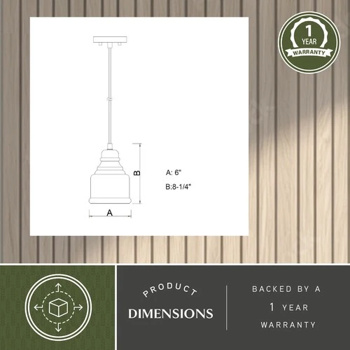 Vaxcel Lighting P0248 Millie 1 Light 6"W Mini Pendant - Bronze - Picture 5 of 9