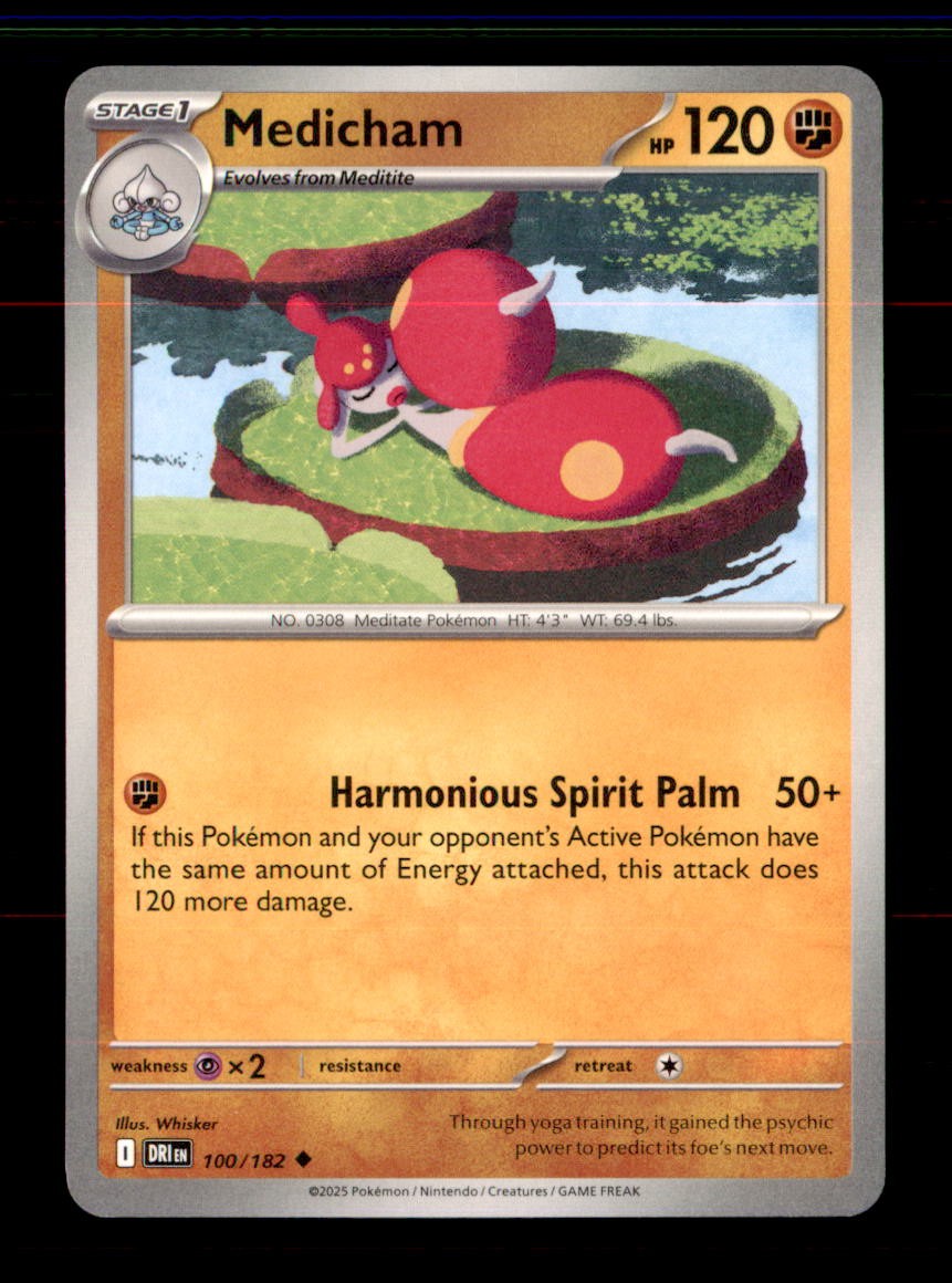 Medicham 100/182 Uncommon Destined Rivals Pokemon Near Mint