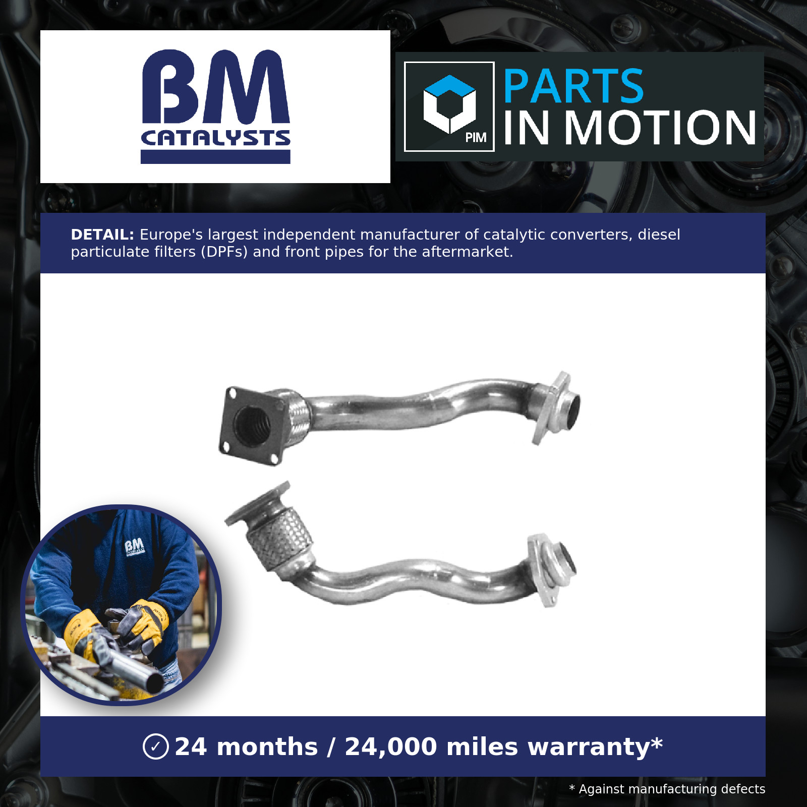Exhaust Front / Down Pipe + Fitting Kit fits SEAT IBIZA 6K1 1.9D Front 93 to 99 - Image 2