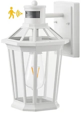 VIANIS Motion Sensor White Outdoor Porch Lights Wall Mount