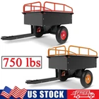 15 Cu. Ft. Dump Cart for ATV UTV & Lawn Tractor Tow Behind Garden Trailer 750lbs