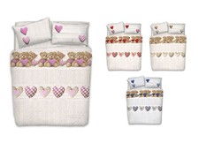 Copripiumino Sacco Piumone Pensieri Delicati 100% Cotone Dis. New Orsetti