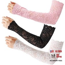 3 Pairs Lace Arm Sleeves For Women, Fingerless Lace Sleeves for Wedding Tea