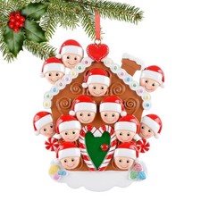Personalized Gingerbread Family Ornaments, Gingerbread House Ornament, Big Fa...