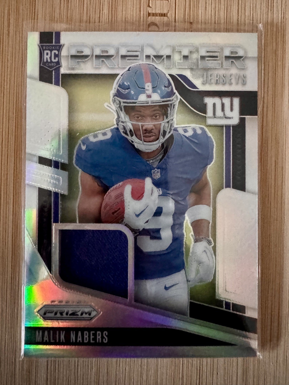 2024 Panini Prizm #PJ-MNS Malik Nabers Premier Jerseys rookie card