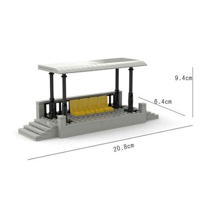 Waiting kiosk A section Track Straight Curved Crossing Rail for Moc Train Build