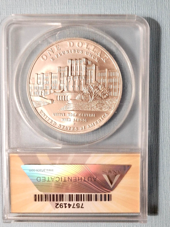 2007-P SILVER DESEGRAGATION COMMEMORATIVE DOLLAR - ANACS MS 70 - 192 - Image 4 of 4