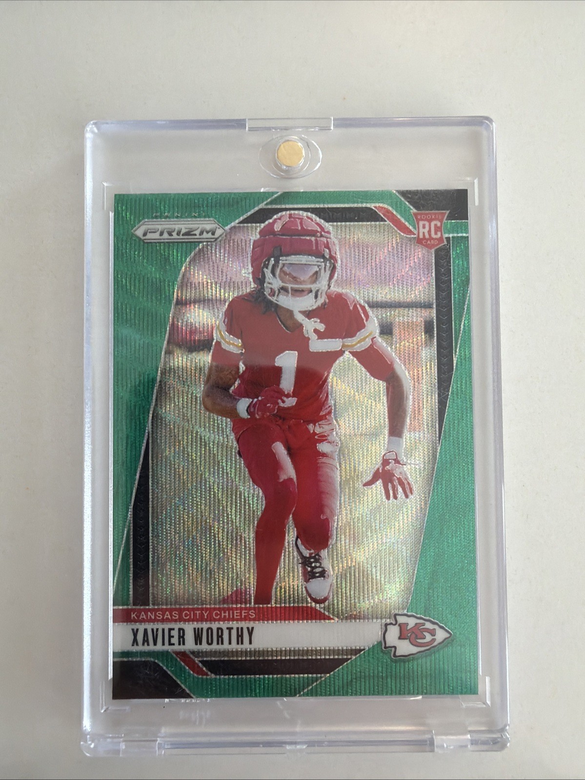 2024 Panini Prizm - Rookies Xavier Worthy #399 Green Ice Prizm (RC)