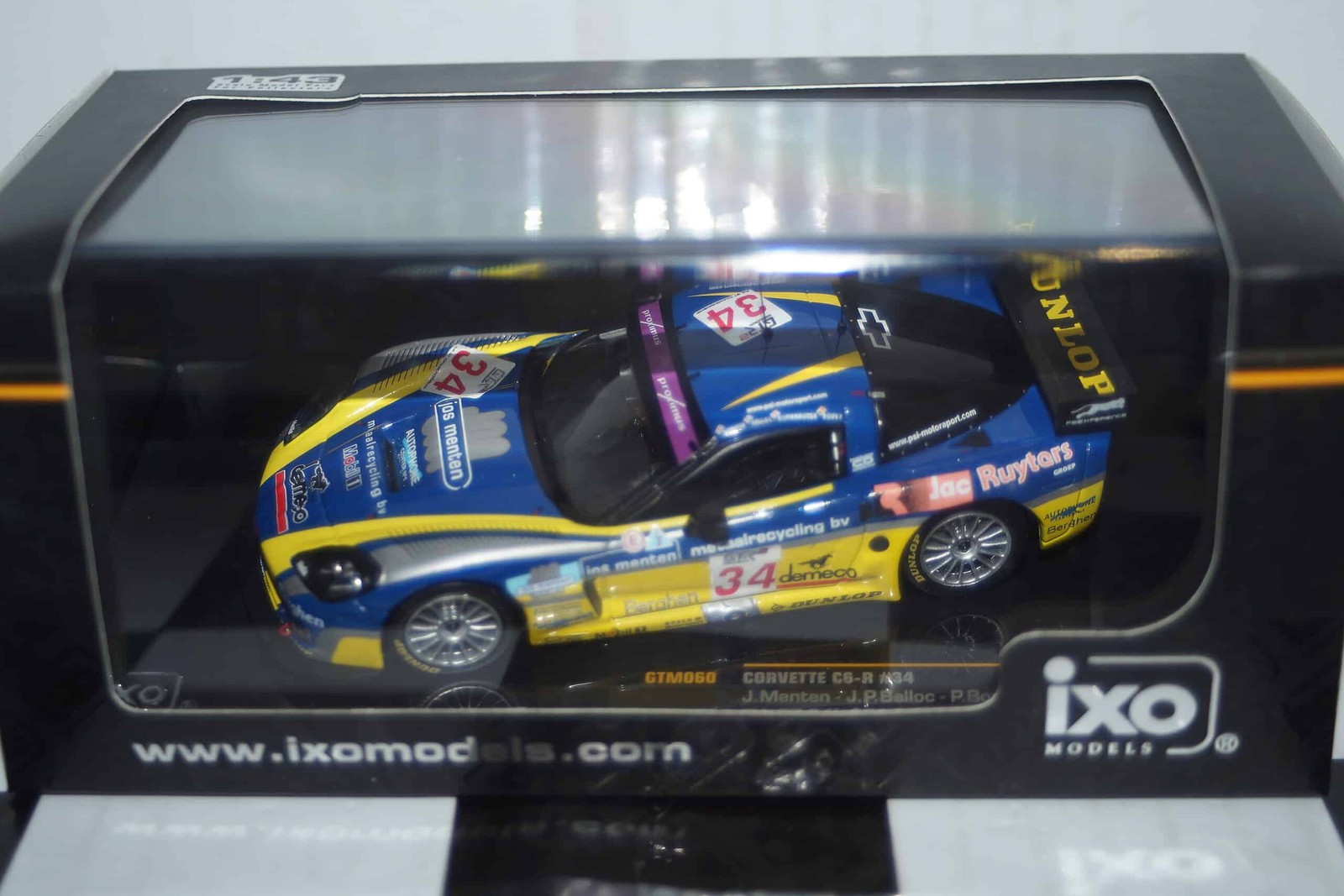 Ixo Corvette C6-R FIA GT 24h SPA 2006 #34 J.Menten Diecast 1:43 GTM060