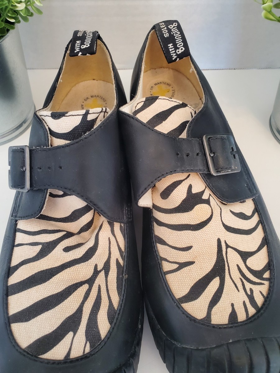 Dr. Martens Zebra Print Oxford Creepers Vintage/Rare 🖤🤍Woman's