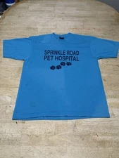 Vintage Screen Stars Best Sz Large L Sprinkle Road Pet Hospital T Shirt Animal