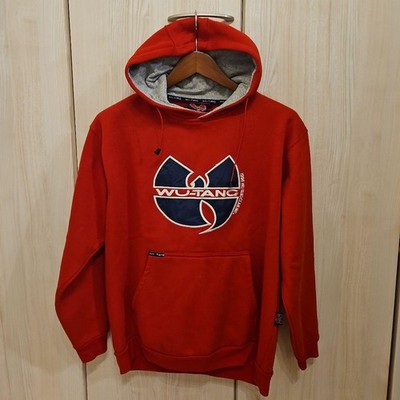Vintage 1996 Wu Wear Hoodie L Wu Tang Clan Hip Hop Rap Yellow Rare Logo Pullover