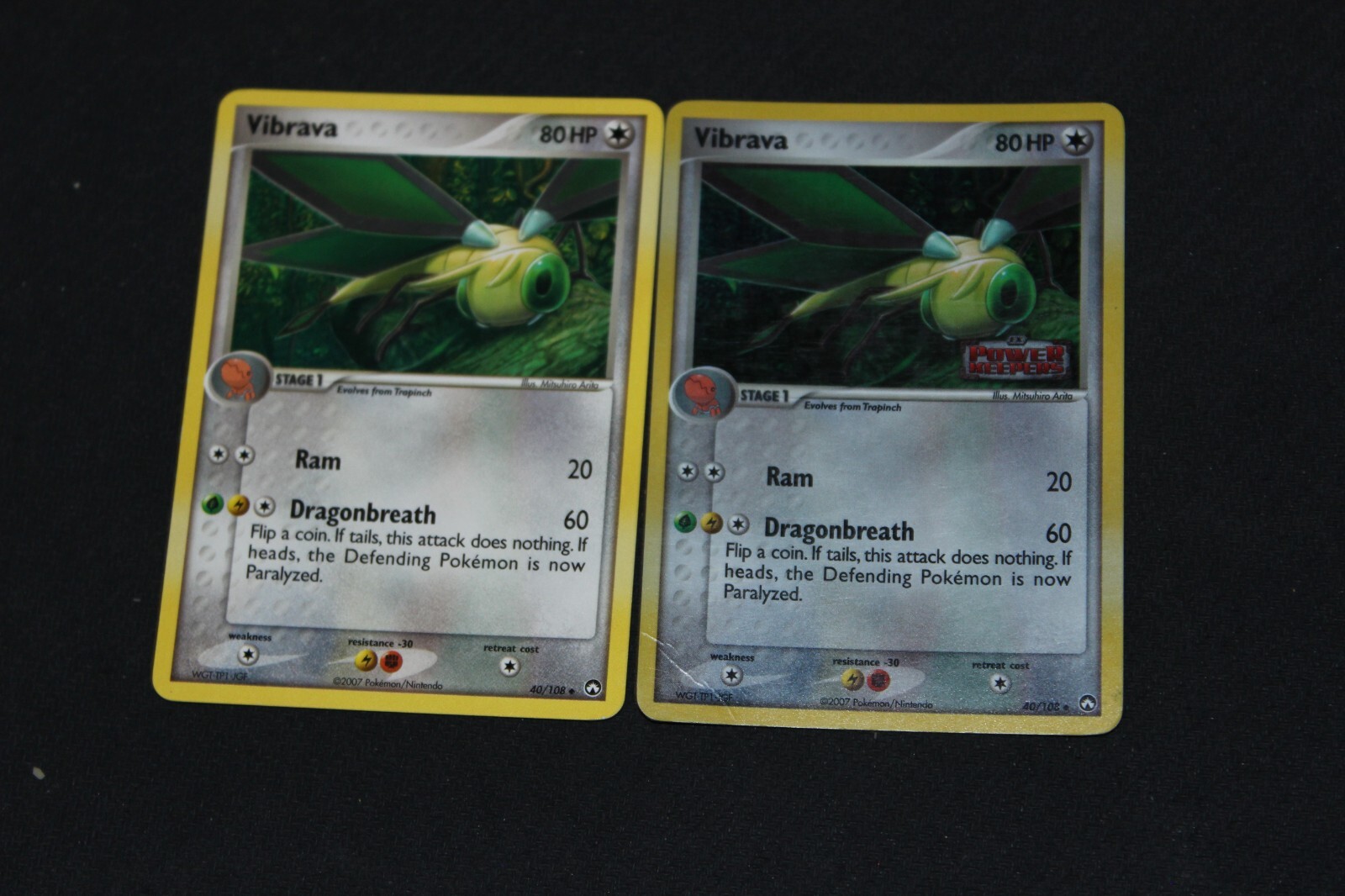 Pokemon Card Lot PL-HP Non-Holo & Reverse Holo Vibrava 40/108 Power Keepers Set