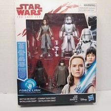 Star Wars Force Link Battle on Crait 3.75-in Figures 4-Pack Rose Gunner Rey New