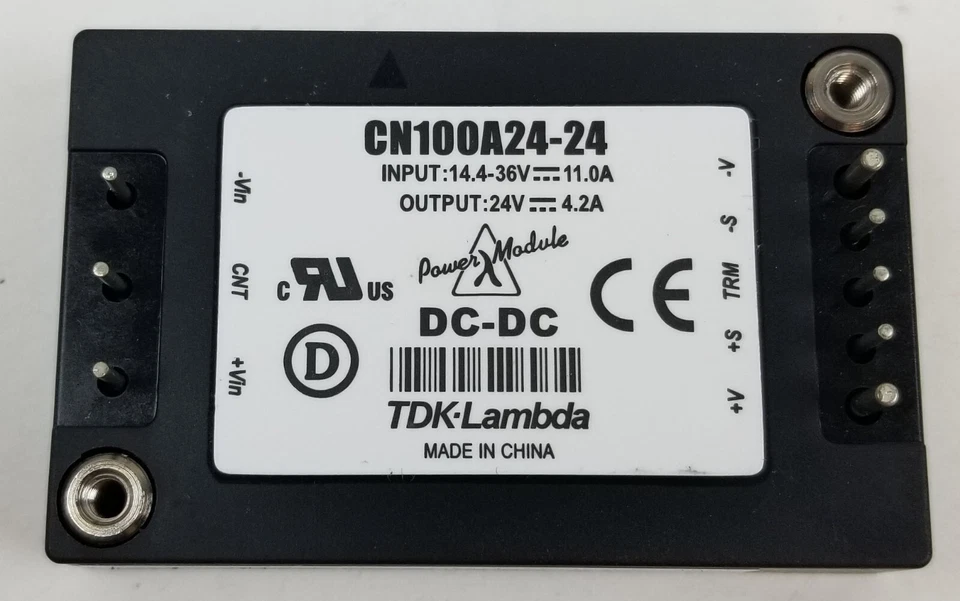 TDK-Lambda CN100A24-24 DC/DC Converter Input:14.4-36V Output:24V 4.2A 100W NEW - Image 2 of 4