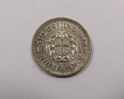 Great Britain King George VI Silver 3 Pence Joey 1938 Nice Condition SCARCE