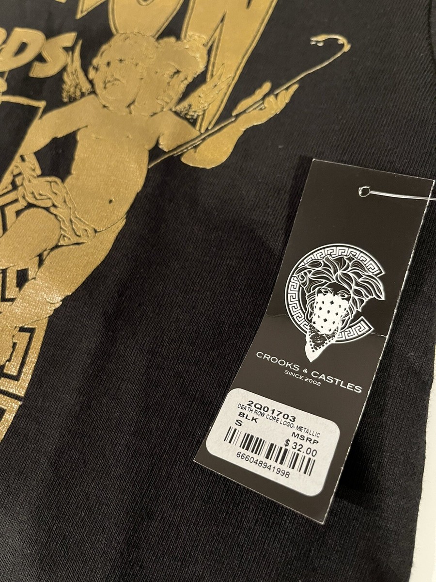 トップス Crooks&Castles DeathRow Setup Crooks & Castles x Death Row T-Shirt Mens Small Black Crew