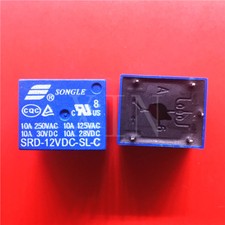 5Pcs Mini Power Relay 12V DC coil SRD-12VDC-SL-C SONGLE PCB Electromagn A336