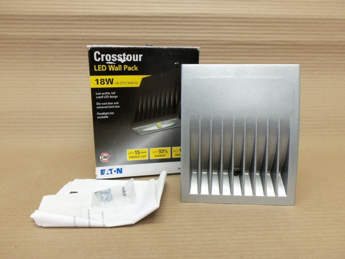 New in Box Eaton CrossTour XTOR2B-DP-PC1 Silver Wall Pack Small