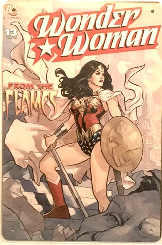 TIN SIGN 8x12 Wonder Woman DC comic book Justice league Linda Carter (Br2b) +Pan