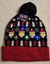 Christmas LED Light Up Beanie With Pom Pom