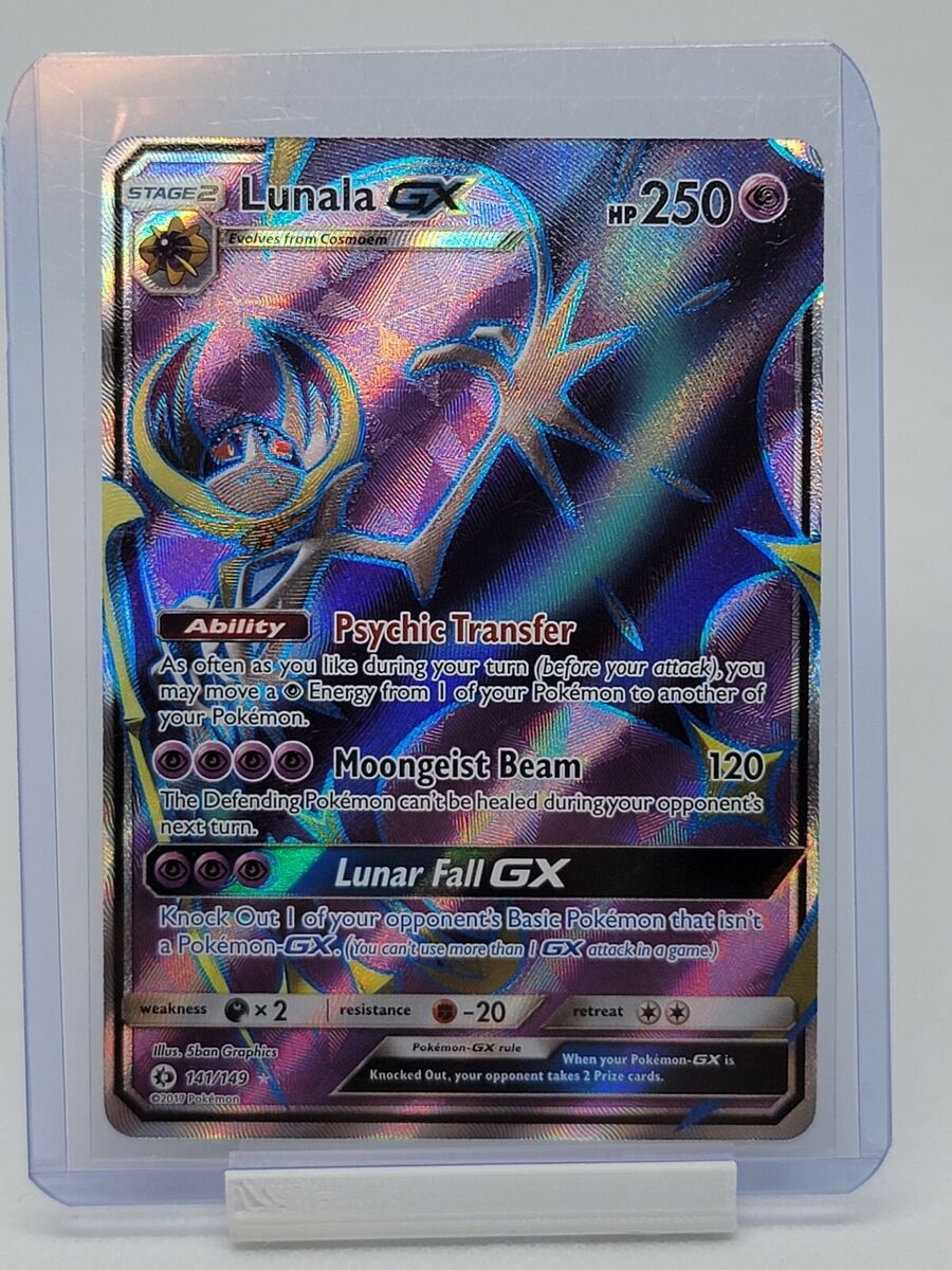 Lunala GX 141/149 Sun & Moon - NM Ultra Rare Full Art Pokemon Card