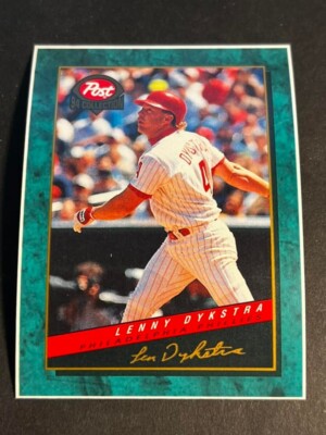 Box 11: 1994 Post Collection BORDERED OVERSIZE PROOF Lenny Dykstra Phillies
