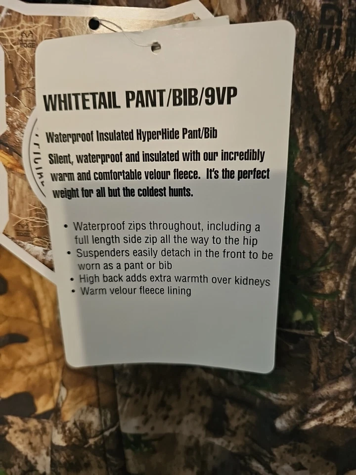 Gamehide Men's Velour Fleece Lined Camo Whitetail Deer Hunting Pant/Bibs - Image 4 of 4