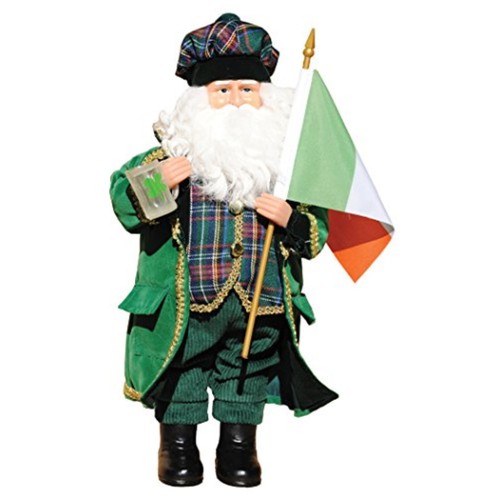 Santa's Workshop 9361 Irish Santa Figurine, 15" - 第 1/1 張圖片