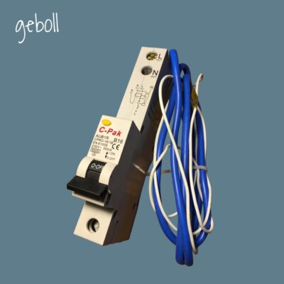 NEU C-PAK CPAK CPRO16/1B RCBO C-PAK 16 AMP RCBO 16A B16 AUB1R CPRO-16/1B