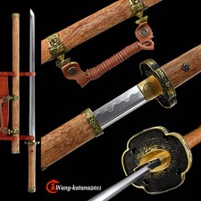 Espada Ninja Recta León Ninjato Palisandro Japonés Samurai T10 Arcilla Templada