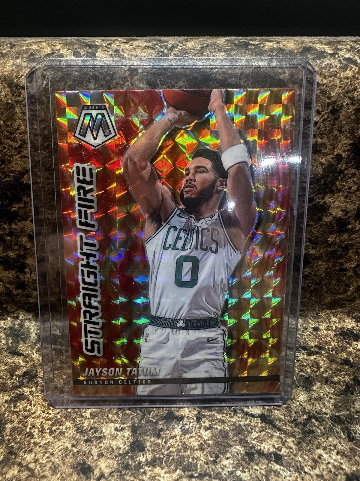 2020-21 Jayson Tatum Panini Mosaic Straight Fire