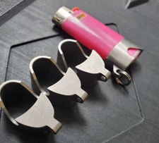 1PC TC4 Lighter Case Shell Cover For Bic J5/J3 Ring Key Chain Bottle Opener