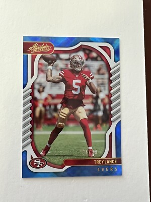 Panini Absolute Football Trey Lance Blue Diamonds #04/99