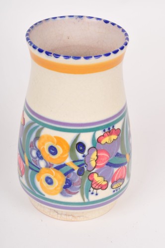 Carter Stabler Adams Poole c1930 Art Deco EE Pattern Vase 15cm Tall - Picture 8 of 13