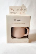 Pink Moonkie first stage infant drinking cup