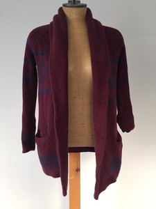 long burgundy sweater