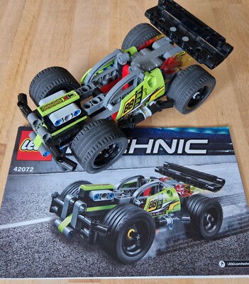 LEGO Technic 42072 Whack Pull Back Renn Dragster Auto - vollständig - OBA - TOP!