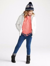 NWT Old Navy Girls Girls Frost Free Hooded Jacket XS 5 White 49.99 Coat