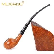 Long Stem Reading Tobacco Pipe Handmade Briarwood Churchwarden Smoking Pipe