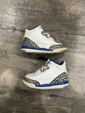Nike Air Jordan 3 Retro True Blue Toddler Shoes Baby Size 5C Rare 832033-104