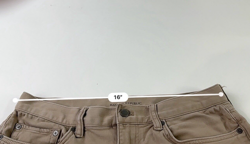 Pantalones de viajero cónicos Banana Republic para hombre caqui beige 32 x 29 elásticos 5 bolsillos - Imagen 11 de 15